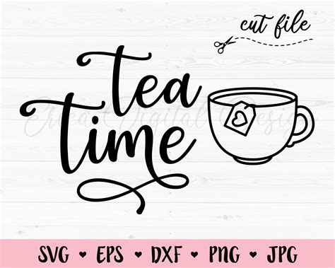 Download Free Time For Tea - SVG File, DXF File Creativefabrica DXF Files