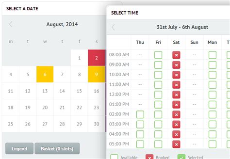 Free Time Slots Booking Calendar Script