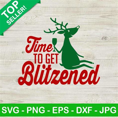 Download Free Time To Get Blitzened Reindeer Svg Design Commercial Use DXF Files