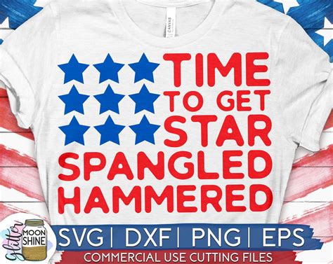 Download Free Time To Get Star Spangled Hammered DXF Files