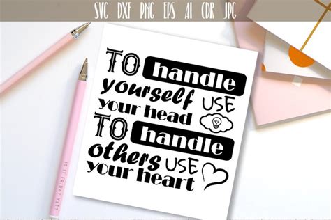 Download Free To handle yourself use your head Quote Vector Typography Files