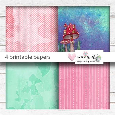 Download Free Toadstool digital paper | Fall colors (Autumn) DXF Files