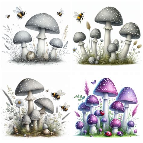 Download Free Toadstool digital paper | Fall colors (Autumn) For Crafts