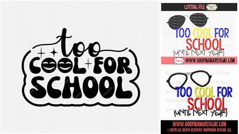 Download Free Too cool for school until next year DXF Files