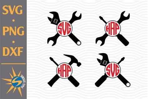 Download Free Tool Crossed Monogram SVG, PNG, DXF Digital Files Include Commercial Use For Crafts