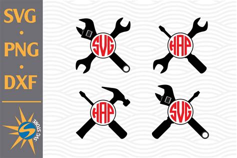 Download Free Tool Crossed Monogram SVG, PNG, DXF Digital Files Include Crafts
