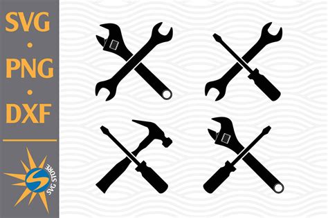 Download Free Tool Crossed SVG, PNG, DXF Digital Files Include Commercial Use DXF Files