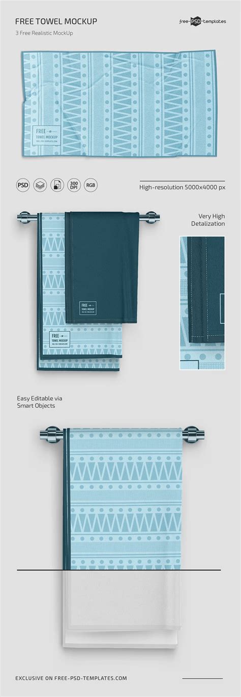 Download Free Towel Mockup Set PSD Templates Generator PSD Files
