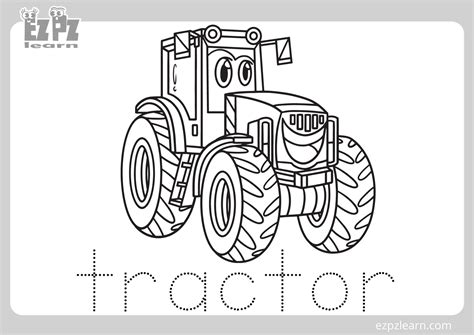 Free Tractor Coloring Pages
