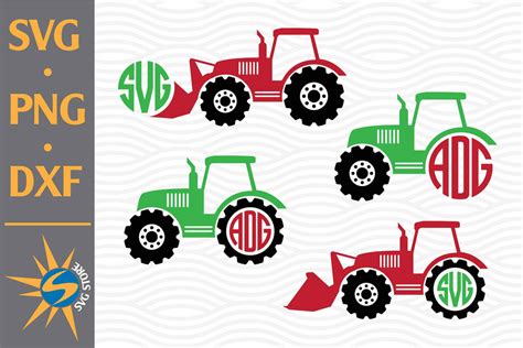 Download Free Tractor Monogram SVG, PNG, DXF Digital Files Include For Crafts