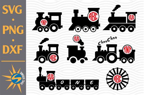 Download Free Train Monogram SVG, PNG, DXF Digital Files Include Silhouette DXF Files