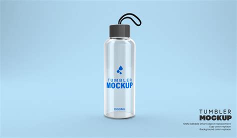 Download Free Transparent Water Bottle Mockup PSD Generator