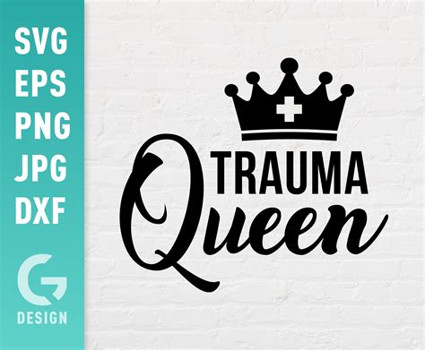 Download Free Trauma Queen Creativefabrica DXF Files