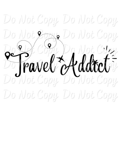 Download Free Travel Addict Files For Crafts