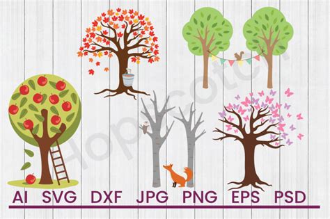Download Free Trees Bundle, SVG Files, DXF Files, Cuttable Files Creativefabrica DXF Files