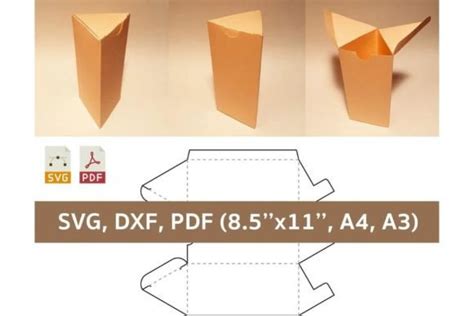 Download Free Triangle Box SVG Silhouette For Crafts