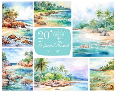 Download Free Tropical Digital Backgrounds Commercial Use For Crafts