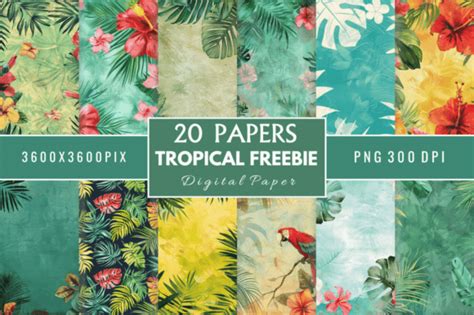 Download Free Tropical Digital Backgrounds Crafts
