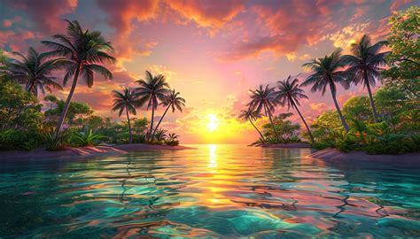 Download Free Tropical Digital Backgrounds Easy Edite
