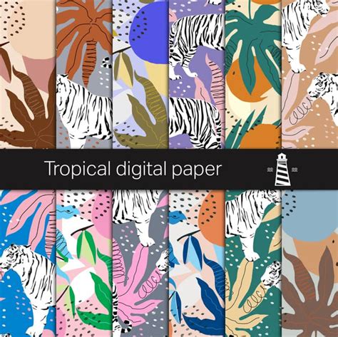 Download Free Tropical Digital Backgrounds Files For Crafts