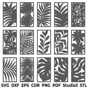 Download Free Tropical Digital Backgrounds Silhouette DXF Files