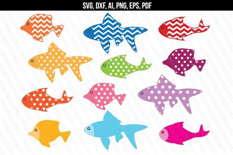 Download Free Tropical Fish Monograms - SVG, DXF, EPS Cut File Commercial Use DXF Files