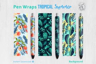 Download Free Tropical Forest Pen Wraps PNG File Set Crafts