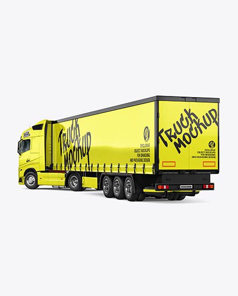 Download Free Truck Mockup - Back Half Side View PSD Object Mockups PSD Files