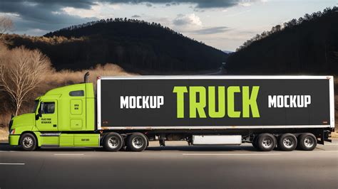 Download Free Truck Mockup - Back View PSD Placeit PSD Files