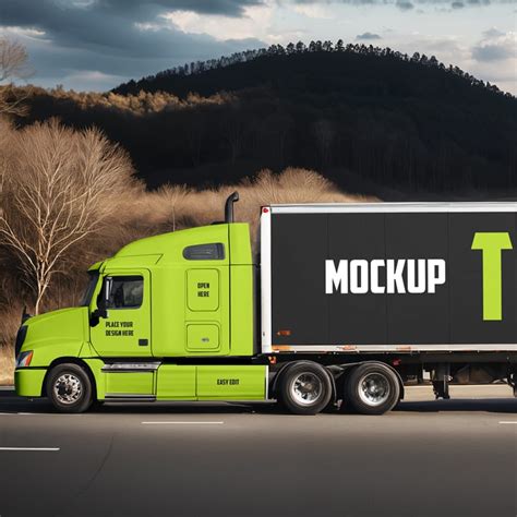 Download Free Truck Mockup - Front View PSD PSD Yellowimages Free PSD Mockups