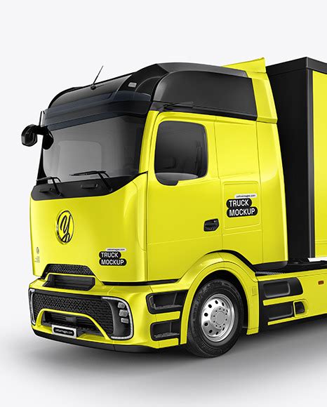 Download Free Truck Mockup - Half Side View PSD Object Mockups PSD Files