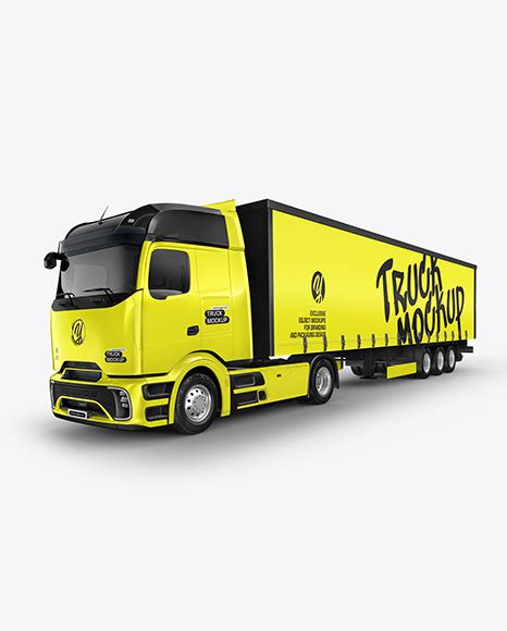 Download Free Truck Mockup - Half Side View PSD PSD Yellowimages PSD Files