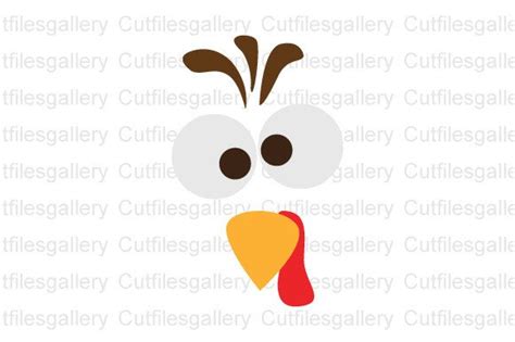 Download Free Turkey Face Set SVG Cut File Creativefabrica For Crafts