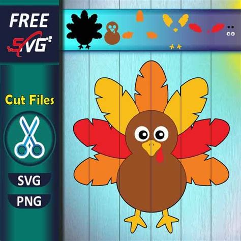 Download Free Turkey Face Set SVG Cut File Cricut SVG DXF Files
