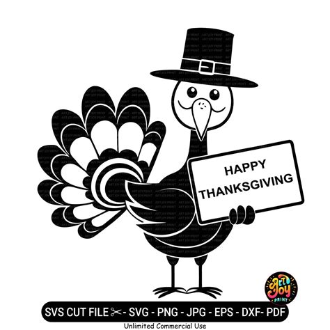 Download Free Turkey Thanksgiving Svg Design Commercial Use DXF Files