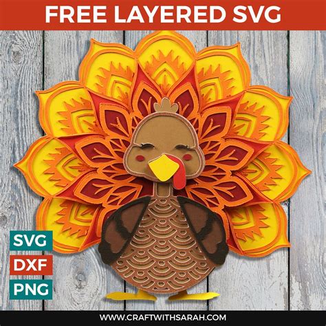 Download Free Turkey Thanksgiving Svg Design Printable