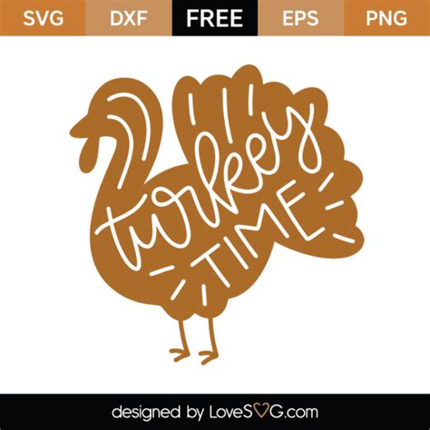 Download Free Turkey Time - SVG File, DXF File Commercial Use for Cricut