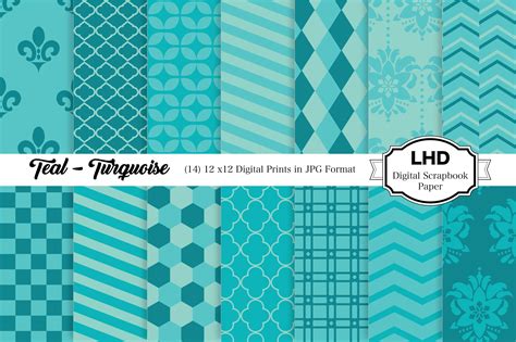 Download Free Turquoise Digital Paper Printable