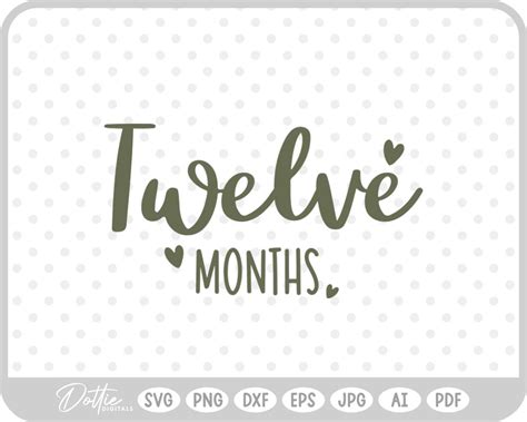 Download Free Twelve Months - SVG File, DXF File DXF Files