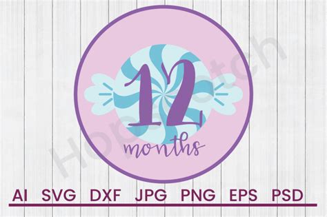 Download Free Twelve Months - SVG File, DXF File Files