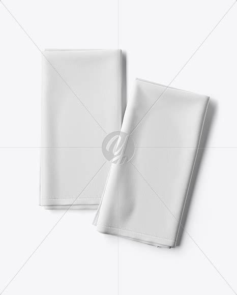 Download Free Two Folded Kitchen Towels Mockup - Top View PSD Generator