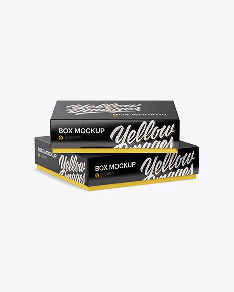 Download Free Two Glossy Paper Boxes Mockup PSD Generator