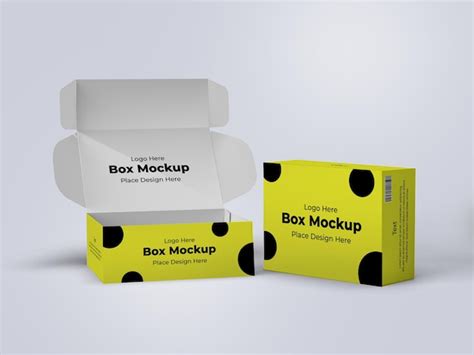 Download Free Two Matte Boxes Mockup PSD Mockup Templates