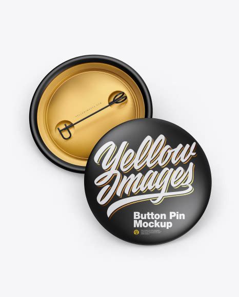 Download Free Two Matte Button Pins Mockup PSD Generator