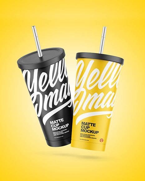 Download Free Two Matte Cups Mockup PSD PSD Yellowimages PSD Files
