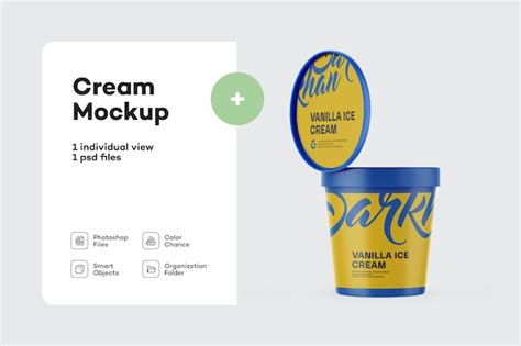 Download Free Two Matte Ice Cream Cups Mockup PSD Generator