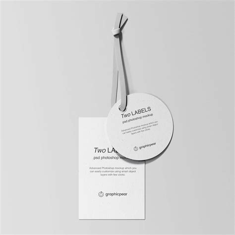 Download Free Two Matte Labels Mockup PSD for Branding