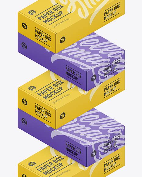 Download Free Two Matte Paper Boxes Mockup PSD Generator