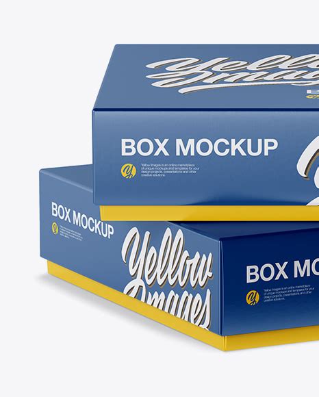 Download Free Two Matte Paper Boxes Mockup PSD Mockup Templates