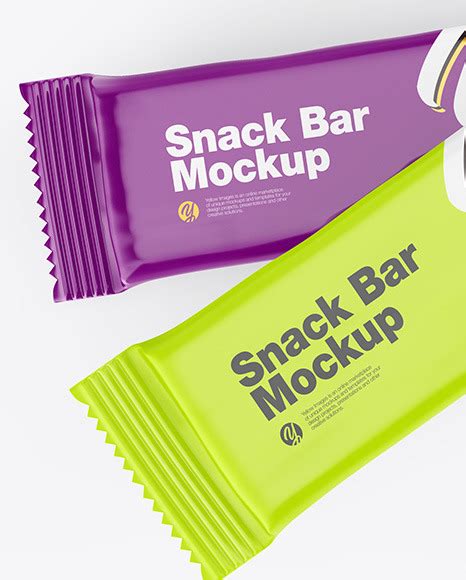 Download Free Two Matte Snack Bars Mockup PSD Generator PSD Files